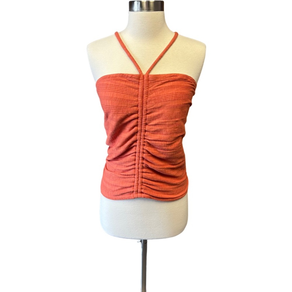 New! Anthropologie Pilcro Ruched Ribbed Halter Top. Sizes M